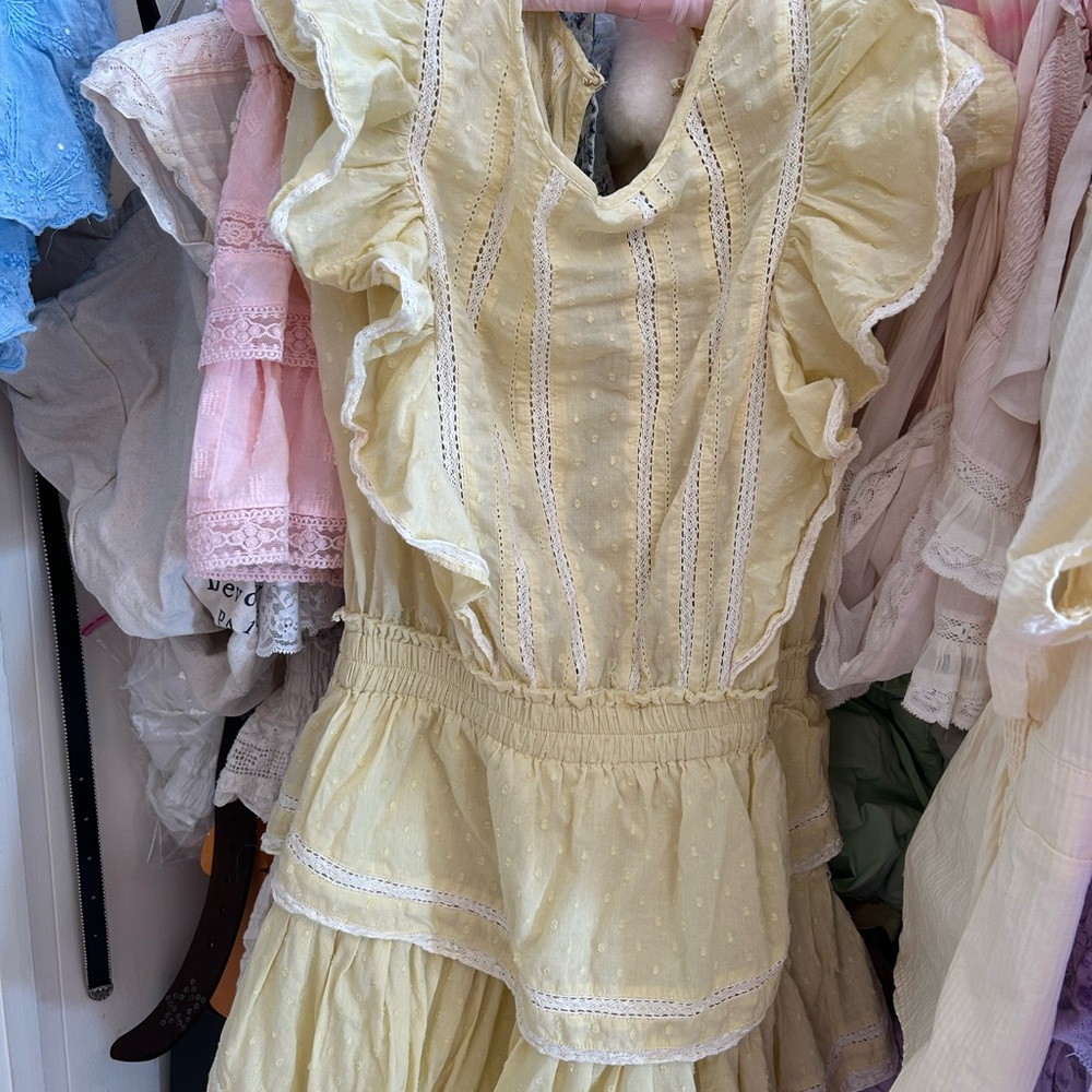LoveShackFancy Yellow Natasha Dress - Picture 3 of 4